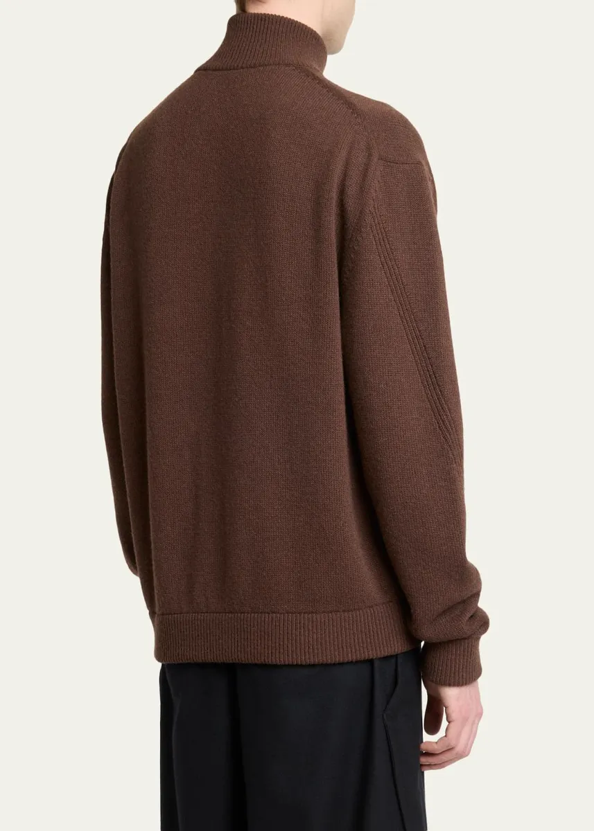 Givenchy Men's Couture Seam Wool-Cashmere Knit Blouson | Thumbnail 3
