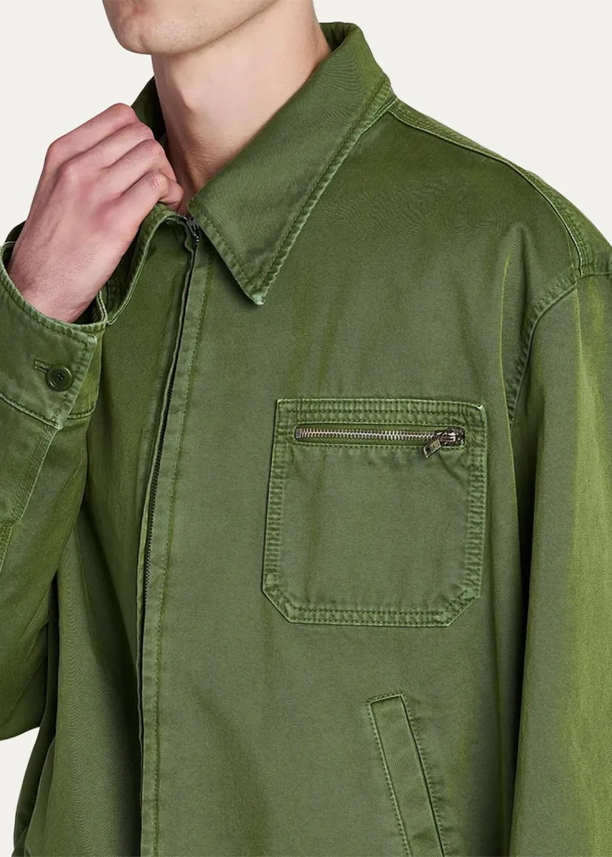 Marni Men's Cotton Full-Zip Blouson Jacket | Thumbnail 5 Marni Men's Cotton Full-Zip Blouson Jacket | Thumbnail 5