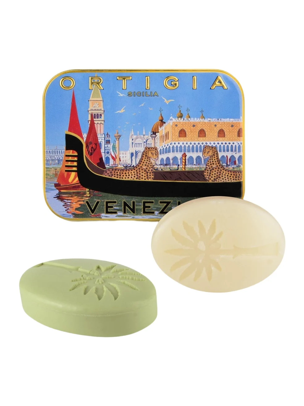 ORTIGIA Venezia City Bar Soap Tin, 2 x 0.9 oz.
