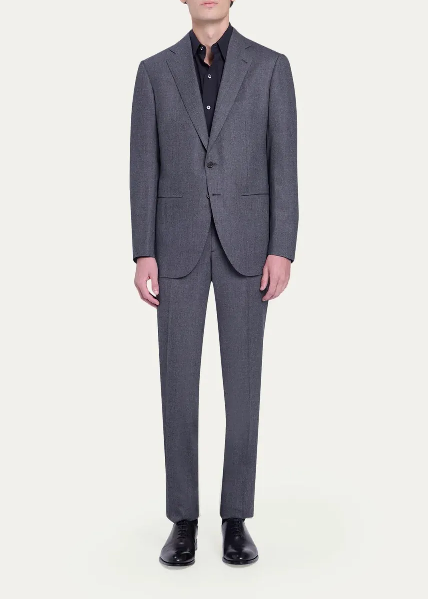 Cesare Attolini Men's Birdseye Wool Two-Piece Suit | Thumbnail 2