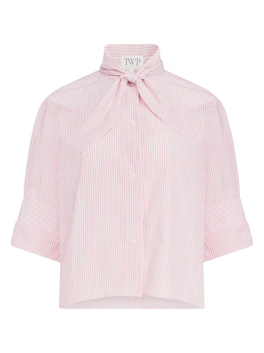Tie One On Striped Button-Front Shirt