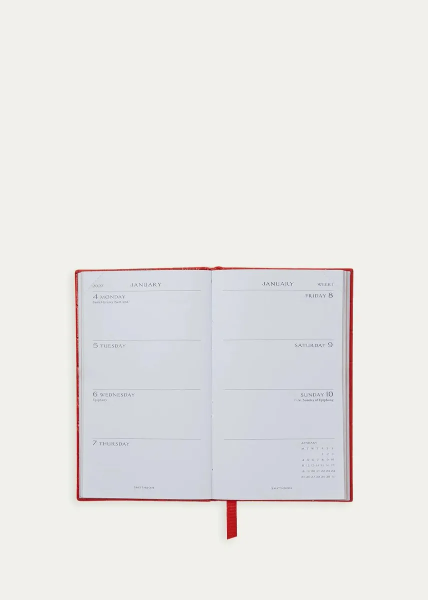 Smythson Panama 2027 Weekly Journal in Mara Croc-Embossed Leather | Thumbnail 3 Smythson Panama 2027 Weekly Journal in Mara Croc-Embossed Leather | Thumbnail 3