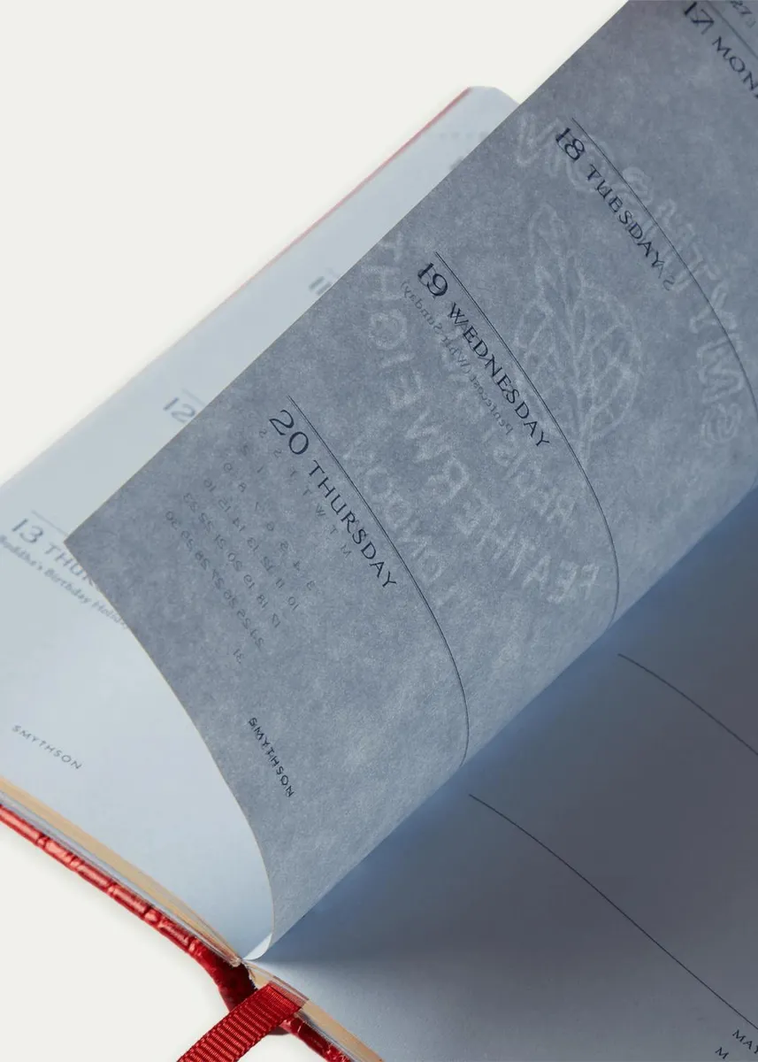 Smythson Panama 2027 Weekly Journal in Mara Croc-Embossed Leather | Thumbnail 4 Smythson Panama 2027 Weekly Journal in Mara Croc-Embossed Leather | Thumbnail 4