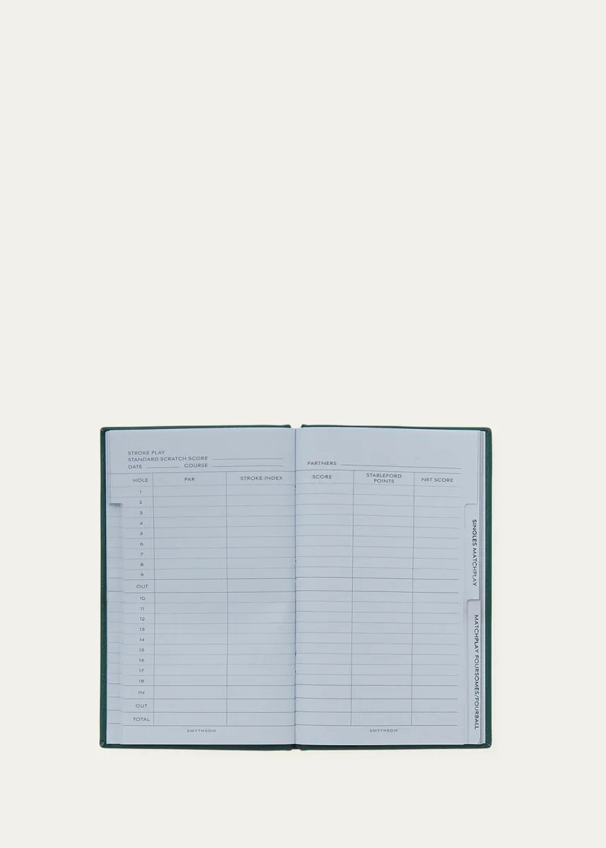 Smythson "Golf Notes" Panama Leather Pocket Notebook | Thumbnail 2 Smythson "Golf Notes" Panama Leather Pocket Notebook | Thumbnail 2