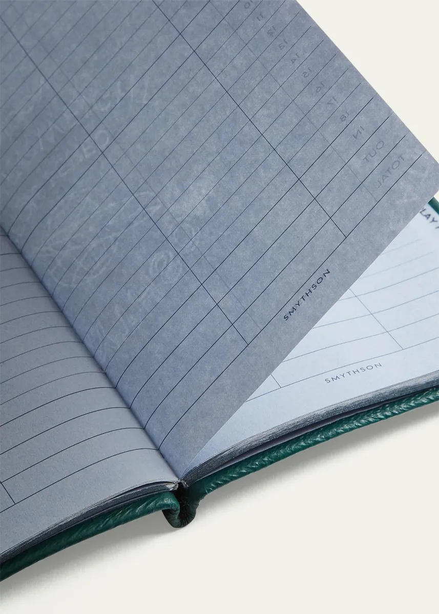 Smythson "Golf Notes" Panama Leather Pocket Notebook | Thumbnail 4 Smythson "Golf Notes" Panama Leather Pocket Notebook | Thumbnail 4