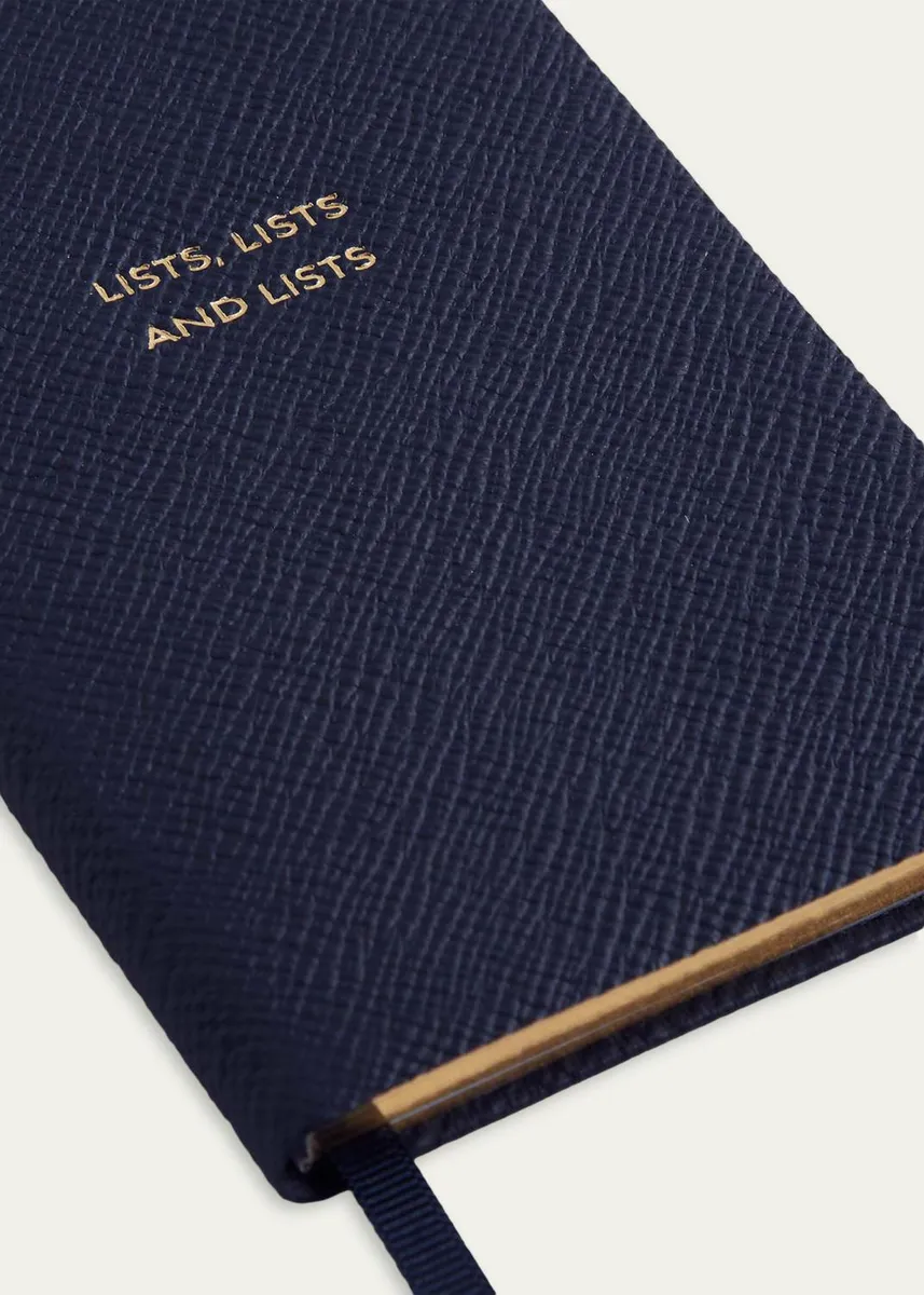 Smythson "Lists, Lists, and Lists" Panama Leather Pocket Notebook | Thumbnail 2