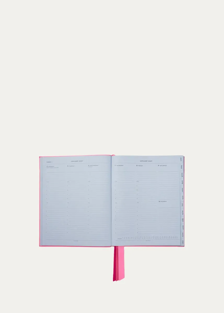 Smythson Portobello 2027 Weekly Vertical Journal in Panama Leather | Thumbnail 3 Smythson Portobello 2027 Weekly Vertical Journal in Panama Leather | Thumbnail 3