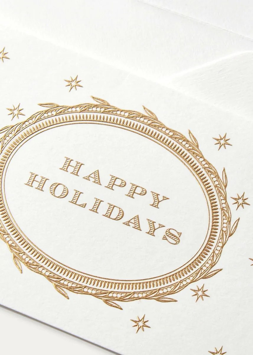 Smythson Happy Holidays Greeting Cards, Box of 10 | Thumbnail 4 Smythson Happy Holidays Greeting Cards, Box of 10 | Thumbnail 4