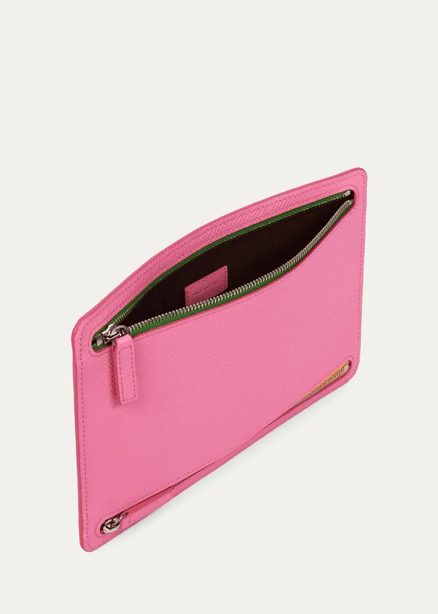 Smythson Leather Zip Pouch | Thumbnail 4 Smythson Leather Zip Pouch | Thumbnail 4