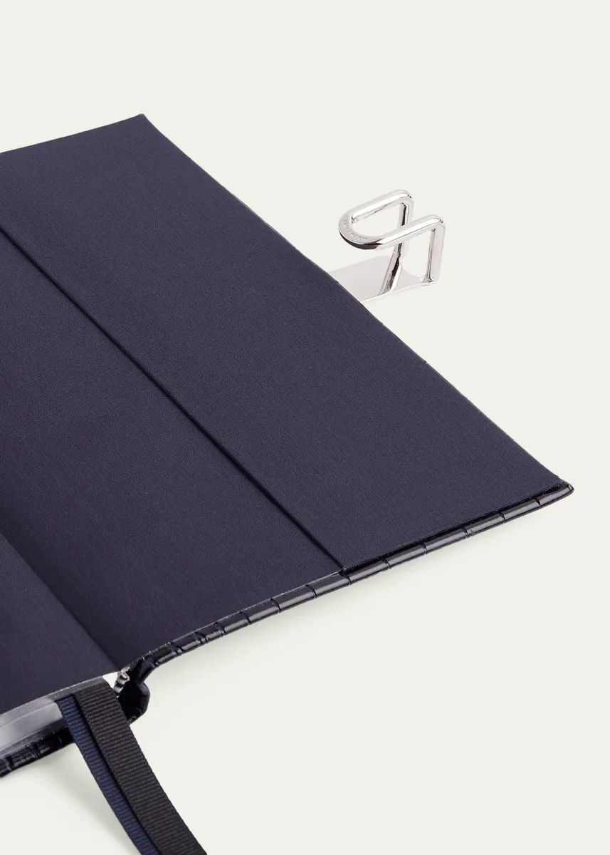Smythson 2027 Soho Weekly Agenda in Mara Croc-Embossed Leather with Slide | Thumbnail 3 Smythson 2027 Soho Weekly Agenda in Mara Croc-Embossed Leather with Slide | Thumbnail 3