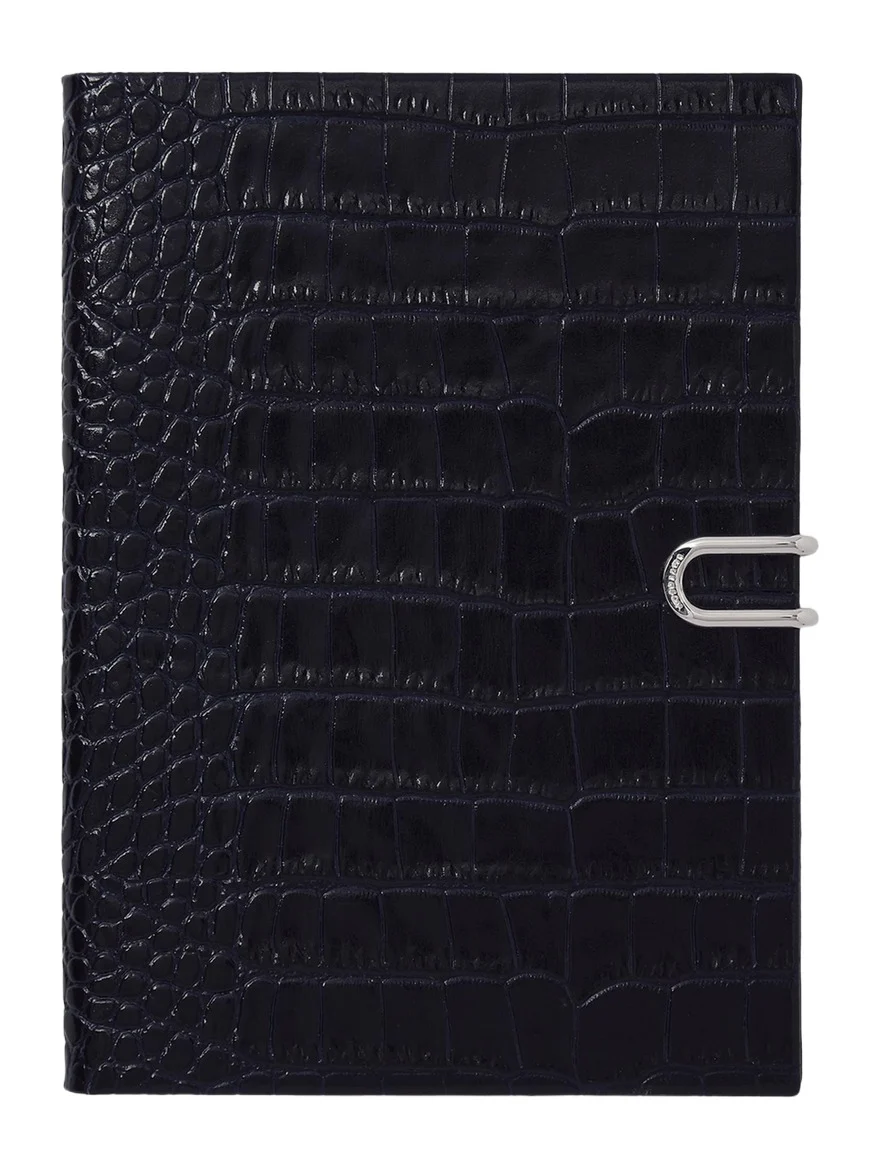 Smythson 2027 Soho Weekly Agenda in Mara Croc-Embossed Leather with Slide