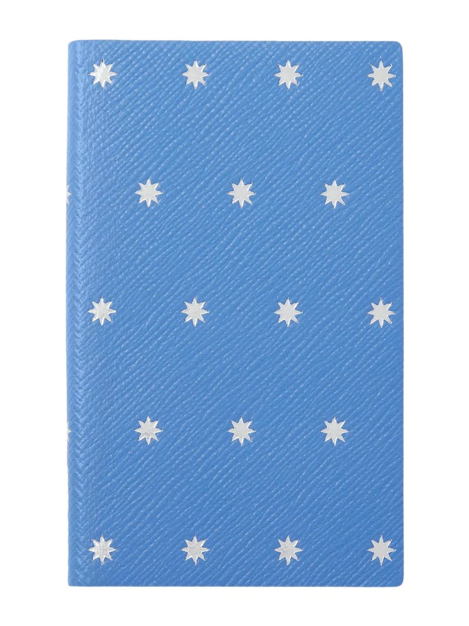 Smythson Stars Panama Leather Pocket Notebook