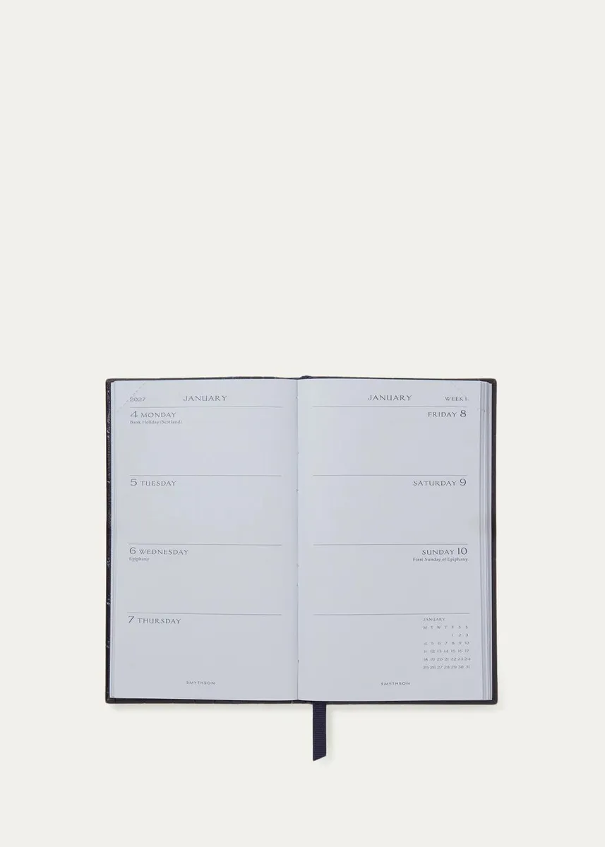 Smythson Panama 2027 Weekly Journal in Mara Croc-Embossed Leather | Thumbnail 3 Smythson Panama 2027 Weekly Journal in Mara Croc-Embossed Leather | Thumbnail 3