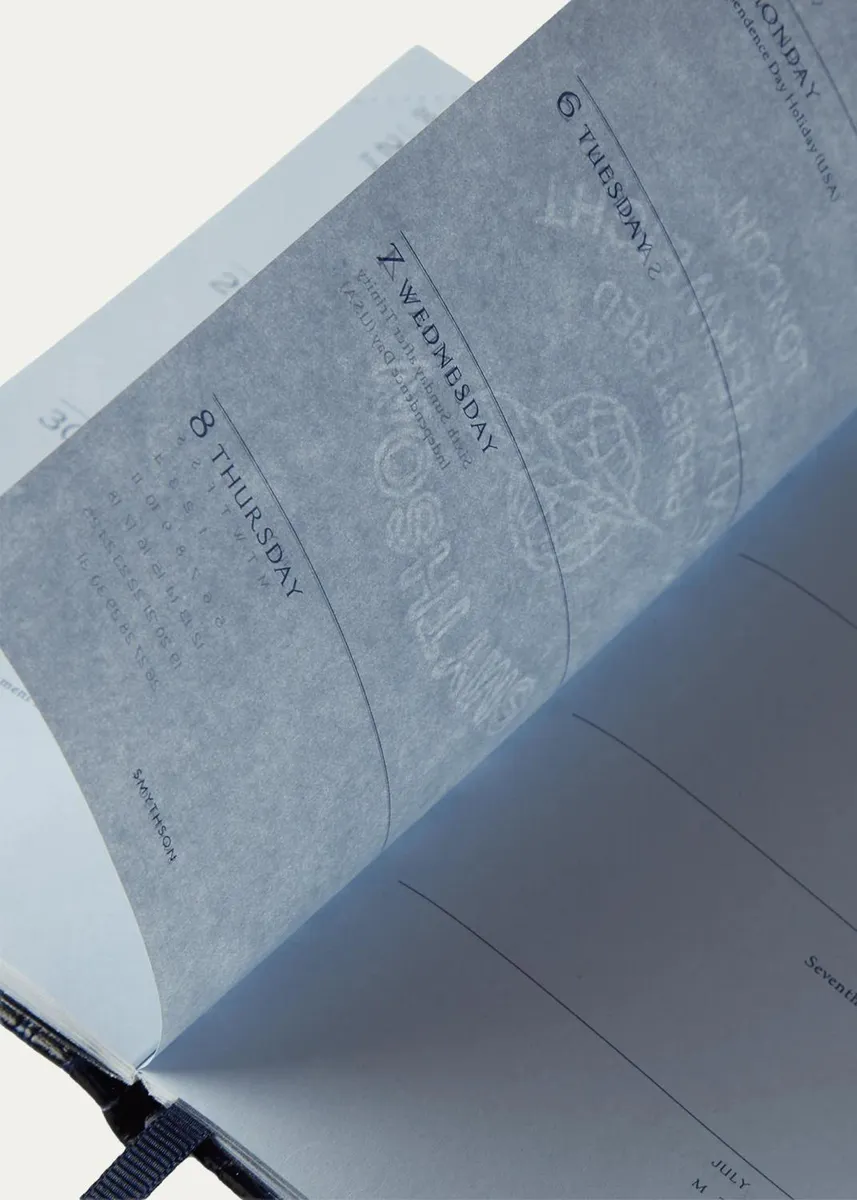Smythson Panama 2027 Weekly Journal in Mara Croc-Embossed Leather | Thumbnail 4 Smythson Panama 2027 Weekly Journal in Mara Croc-Embossed Leather | Thumbnail 4