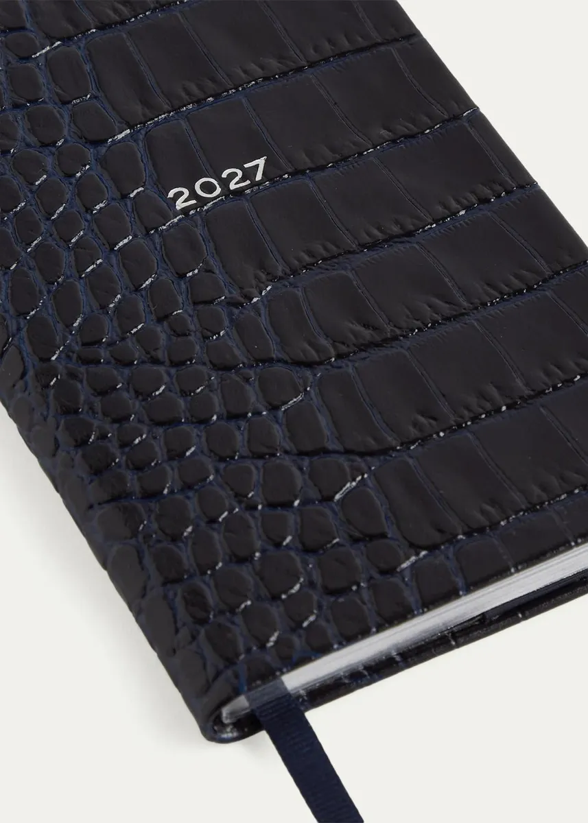 Smythson Panama 2027 Weekly Journal in Mara Croc-Embossed Leather | Thumbnail 5 Smythson Panama 2027 Weekly Journal in Mara Croc-Embossed Leather | Thumbnail 5