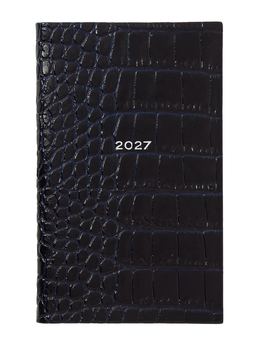 Smythson Panama 2027 Weekly Journal in Mara Croc-Embossed Leather