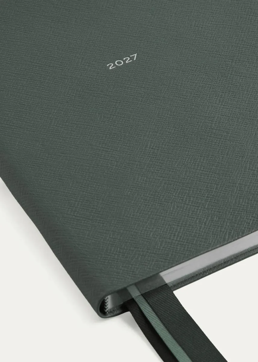 Smythson Portobello 2027 Weekly Vertical Journal in Panama Leather | Thumbnail 5 Smythson Portobello 2027 Weekly Vertical Journal in Panama Leather | Thumbnail 5