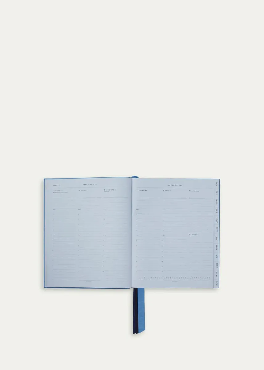 Smythson Portobello 2027 Weekly Vertical Journal in Panama Leather | Thumbnail 3 Smythson Portobello 2027 Weekly Vertical Journal in Panama Leather | Thumbnail 3