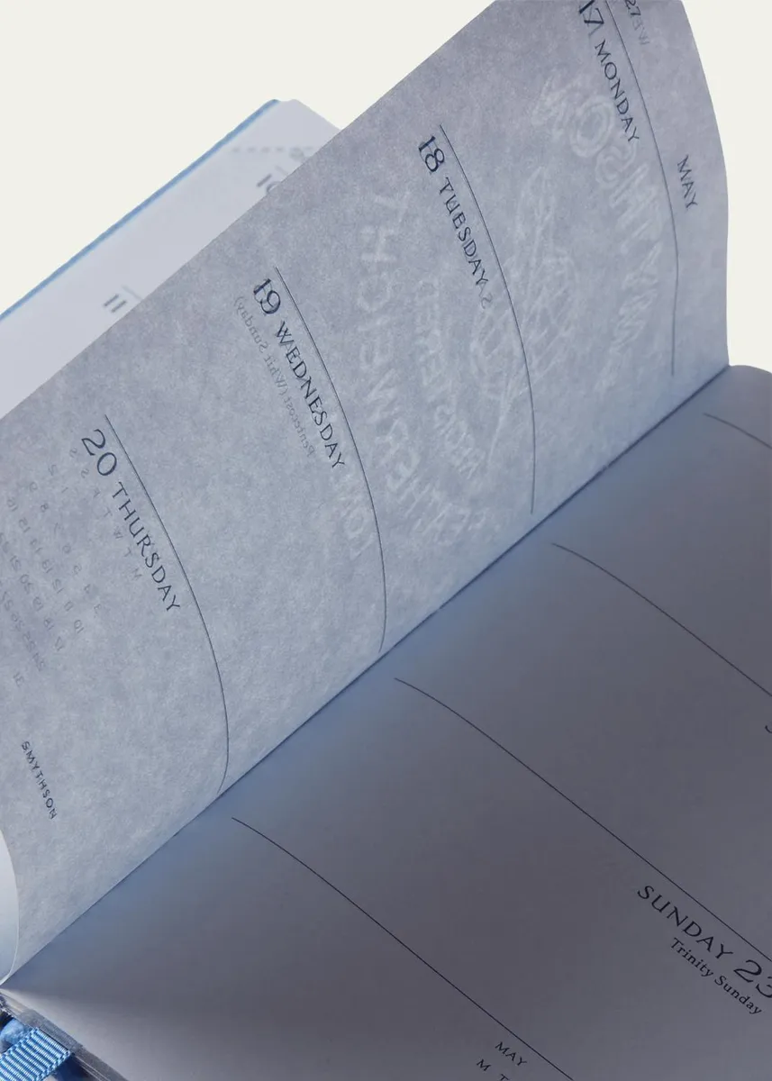 Smythson 2027 Panama Leather Weekly Agenda with Pocket | Thumbnail 4 Smythson 2027 Panama Leather Weekly Agenda with Pocket | Thumbnail 4