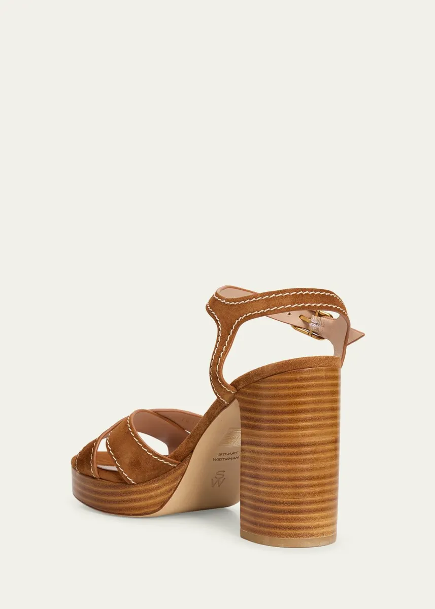 Stuart Weitzman 95mm Park Suede Platform Sandals | Thumbnail 4 Stuart Weitzman 95mm Park Suede Platform Sandals | Thumbnail 4