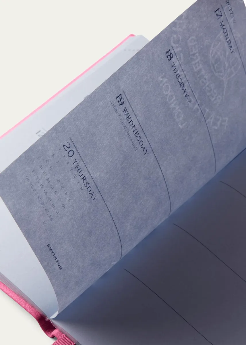 Smythson 2027 Panama Leather Weekly Agenda with Pocket | Thumbnail 4 Smythson 2027 Panama Leather Weekly Agenda with Pocket | Thumbnail 4