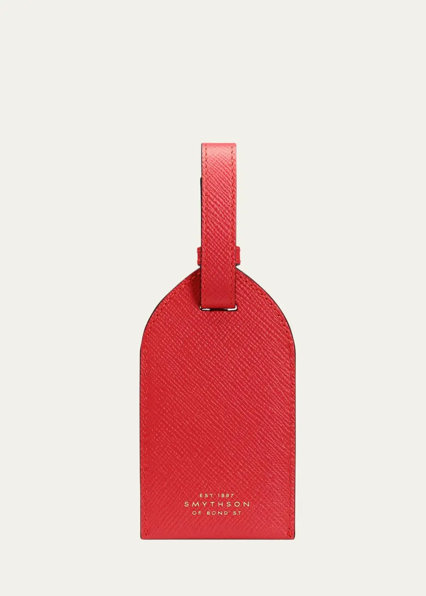 Smythson Panama Leather Luggage Tag | Thumbnail 2 Smythson Panama Leather Luggage Tag | Thumbnail 2