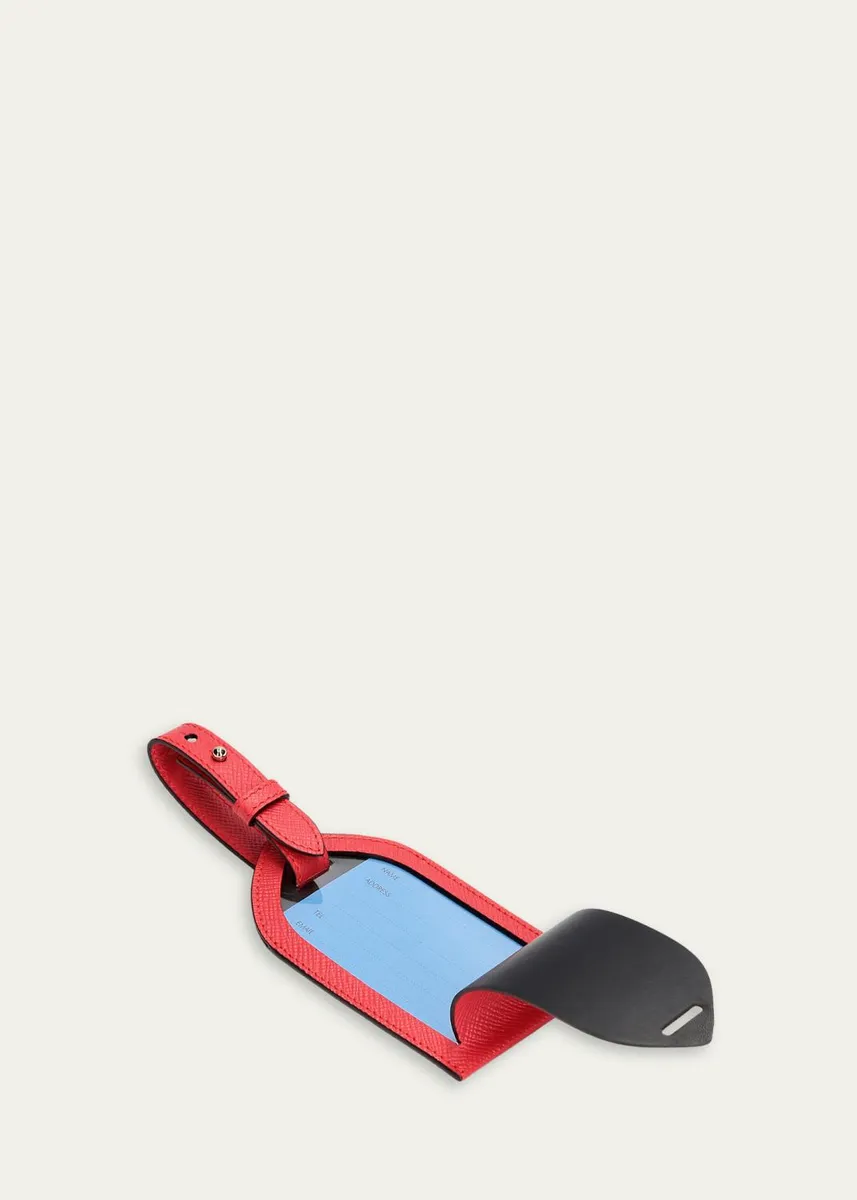 Smythson Panama Leather Luggage Tag | Thumbnail 3 Smythson Panama Leather Luggage Tag | Thumbnail 3
