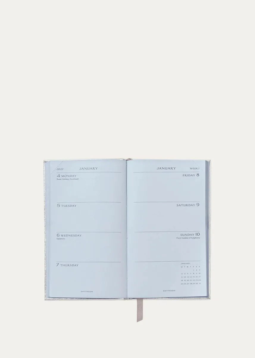 Smythson Panama 2027 Weekly Journal in Metallic Leather | Thumbnail 2 Smythson Panama 2027 Weekly Journal in Metallic Leather | Thumbnail 2