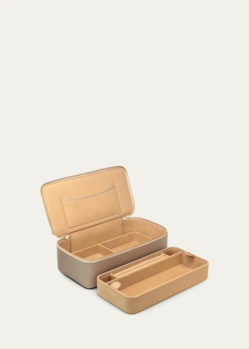 Smythson Panama Leather Travel Jewelry Case | Thumbnail 3