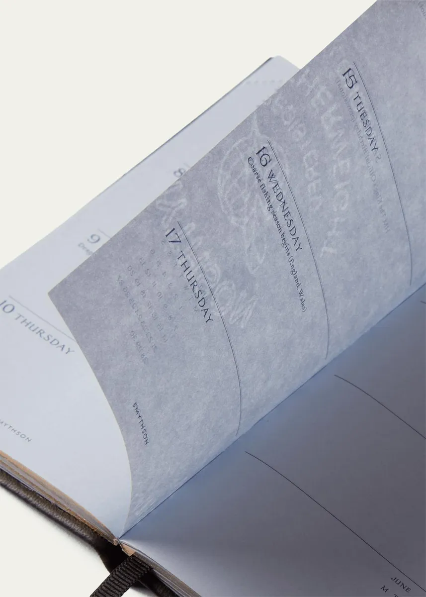 Smythson 2027 Panama Leather Weekly Agenda with Pocket | Thumbnail 4 Smythson 2027 Panama Leather Weekly Agenda with Pocket | Thumbnail 4