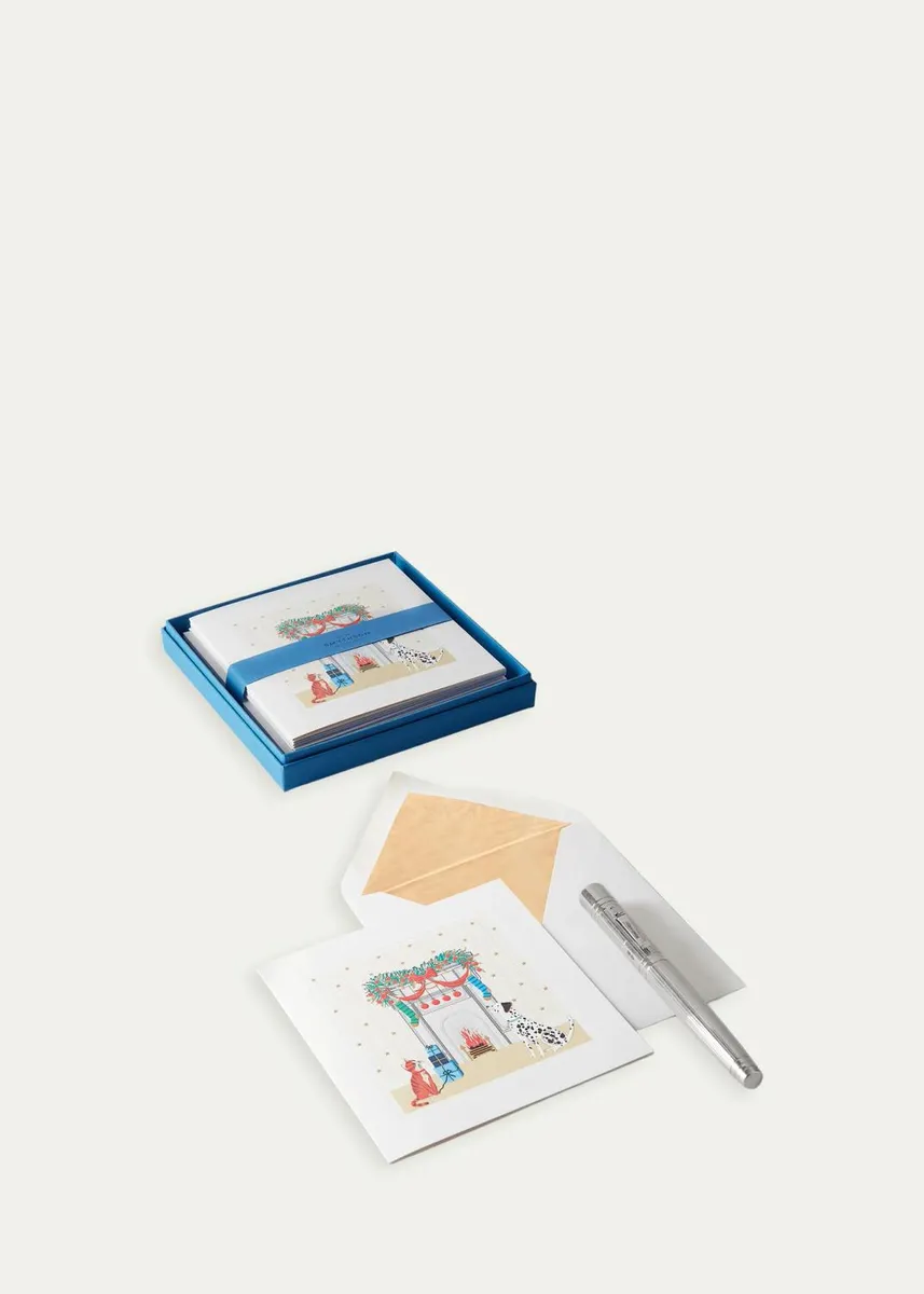 Smythson Fireplace Motif Christmas Card | Thumbnail 2 Smythson Fireplace Motif Christmas Card | Thumbnail 2