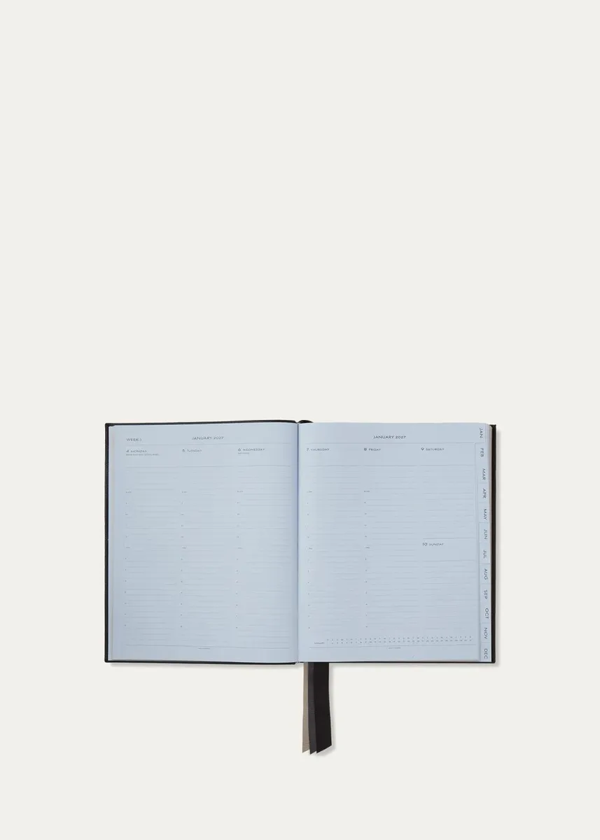 Smythson Portobello 2027 Weekly Vertical Journal in Panama Leather | Thumbnail 3 Smythson Portobello 2027 Weekly Vertical Journal in Panama Leather | Thumbnail 3