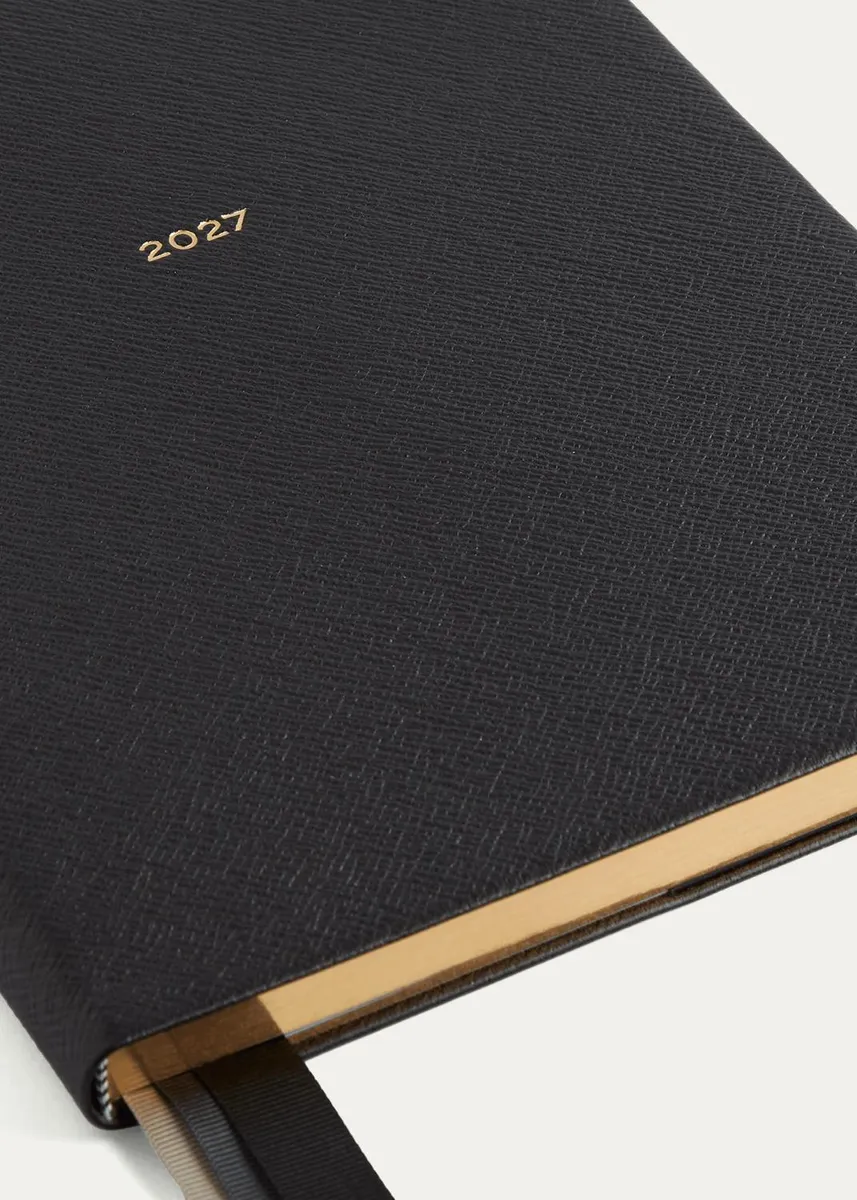 Smythson Portobello 2027 Weekly Vertical Journal in Panama Leather | Thumbnail 5 Smythson Portobello 2027 Weekly Vertical Journal in Panama Leather | Thumbnail 5