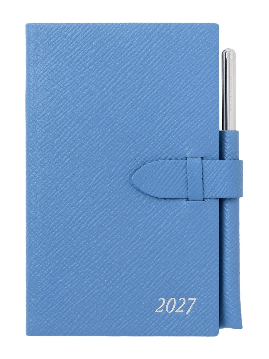Smythson 2027 Panama Leather Weekly Agenda with Pencil