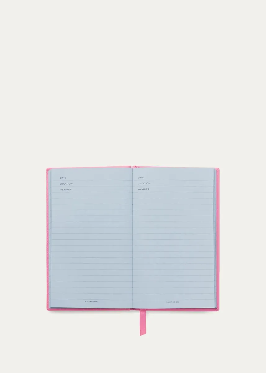 Smythson "Travels and Experiences" Panama Leather Notebook | Thumbnail 2 Smythson "Travels and Experiences" Panama Leather Notebook | Thumbnail 2