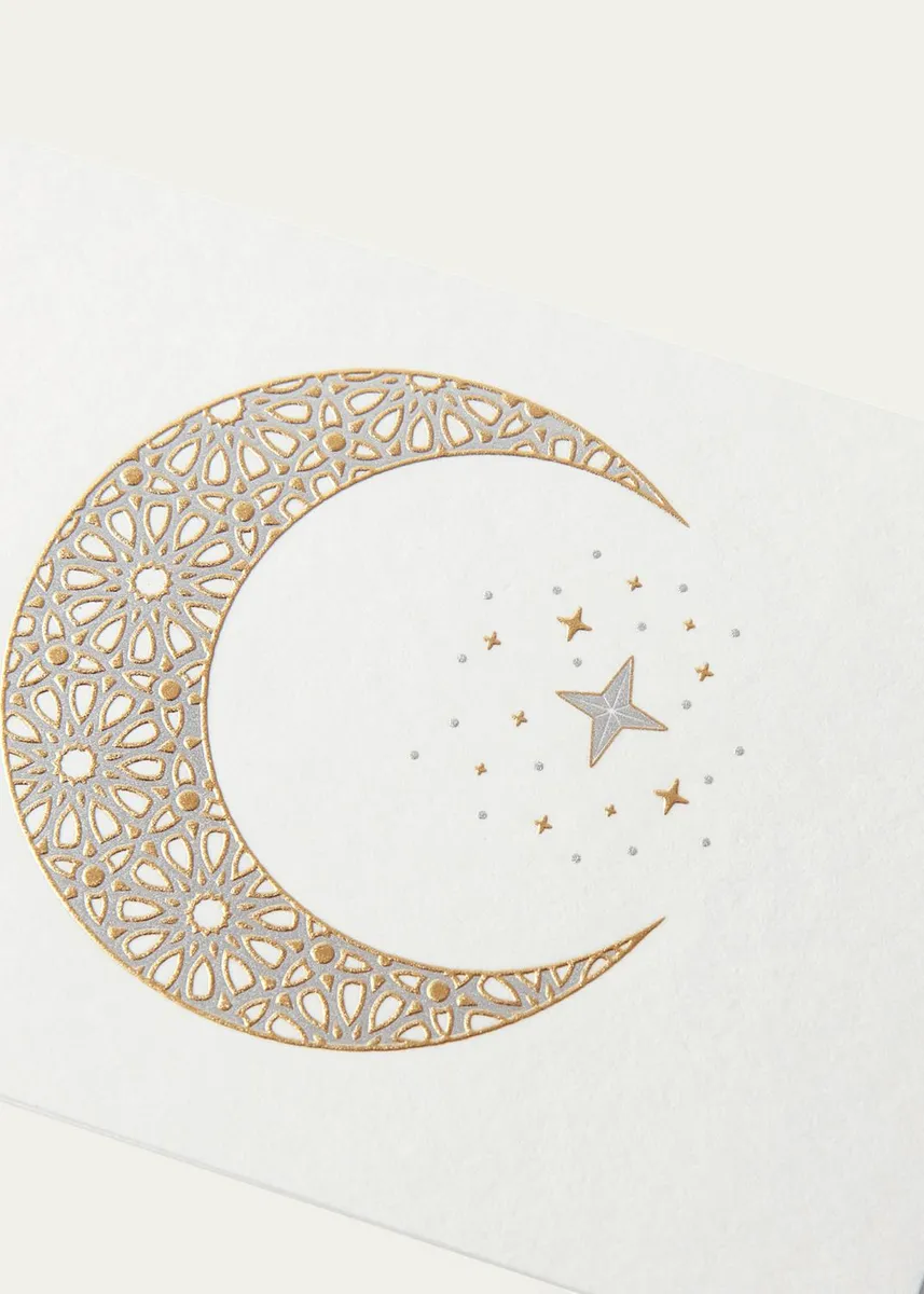 Smythson Gold Moon Cards, Box of 10 | Thumbnail 3 Smythson Gold Moon Cards, Box of 10 | Thumbnail 3