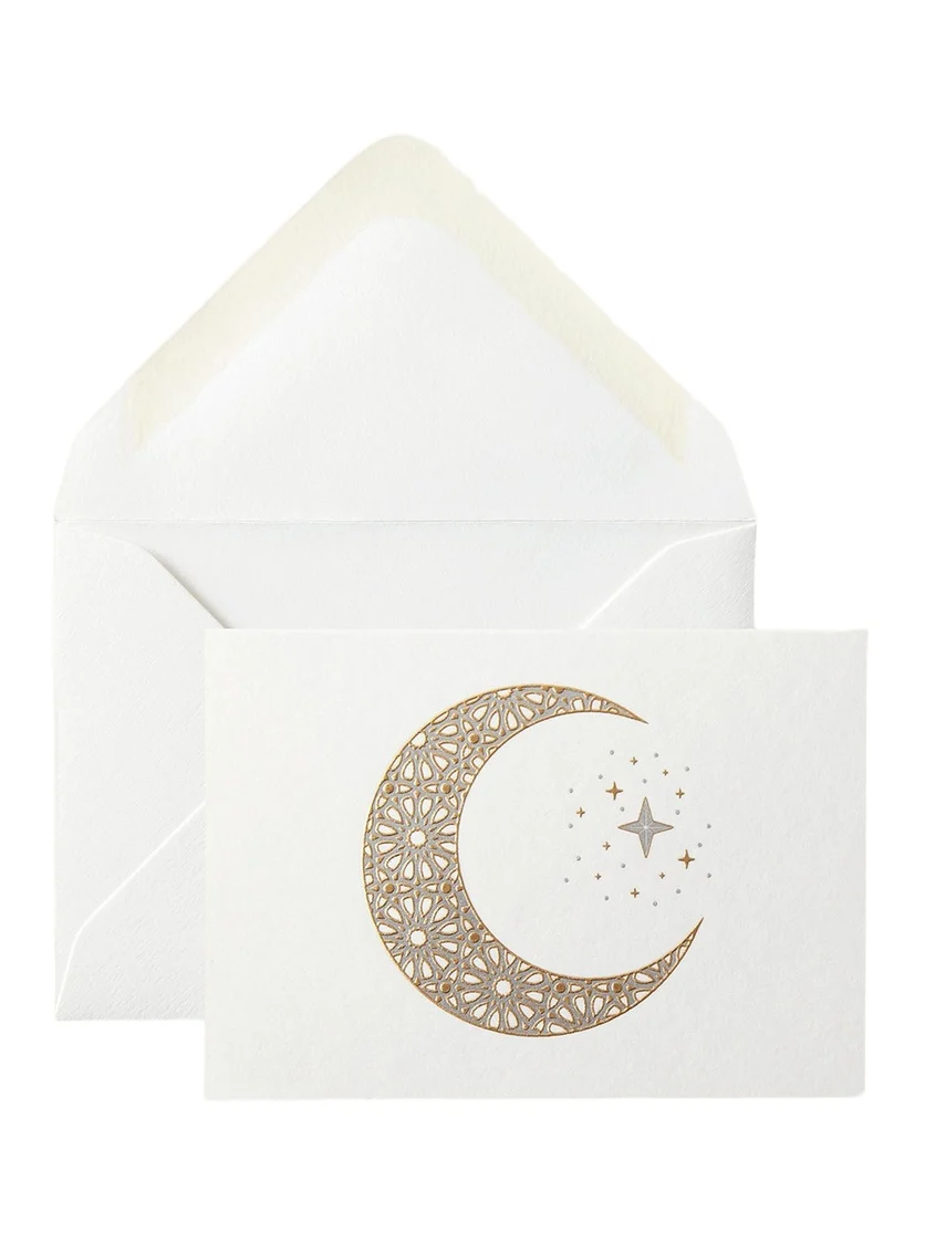 Smythson Gold Moon Cards, Box of 10