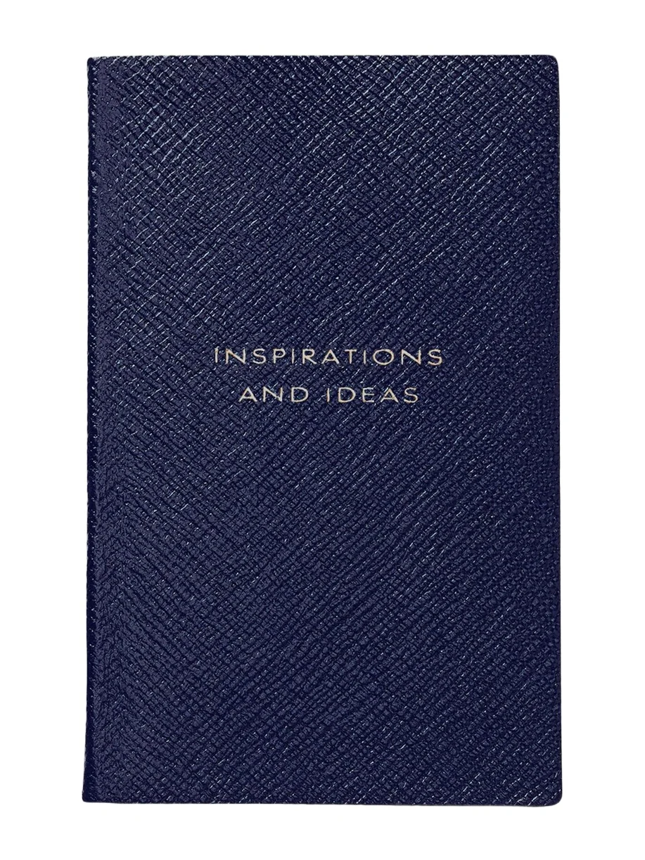 Smythson "Inspirations and Ideas" Panama Leather Pocket Notebook