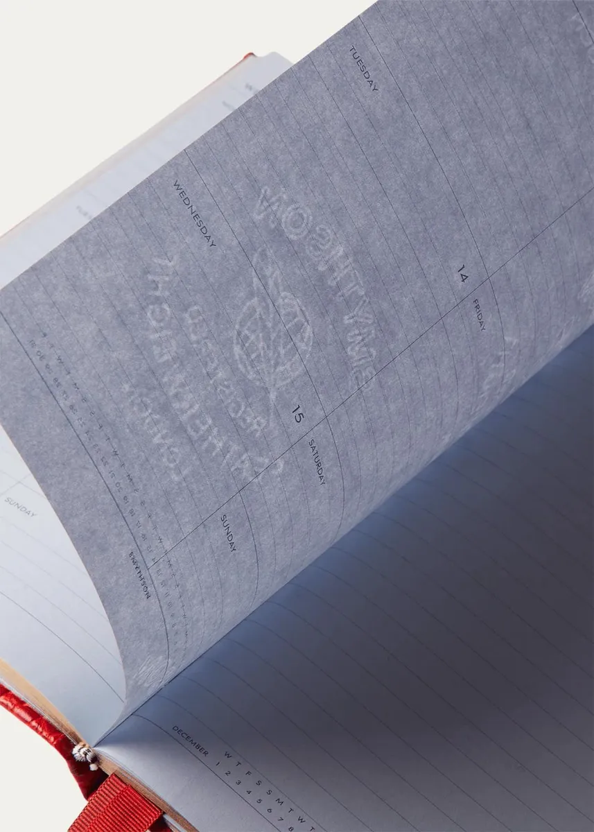 Smythson Soho 2027 Weekly Journal in Mara Croc-Embossed Leather with Slide | Thumbnail 4