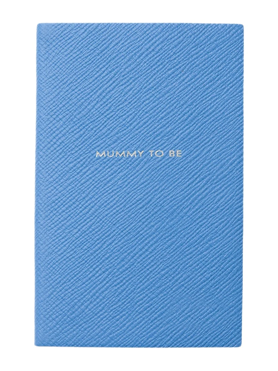 Smythson "Mummy to Be" Panama Leather Pocket Notebook