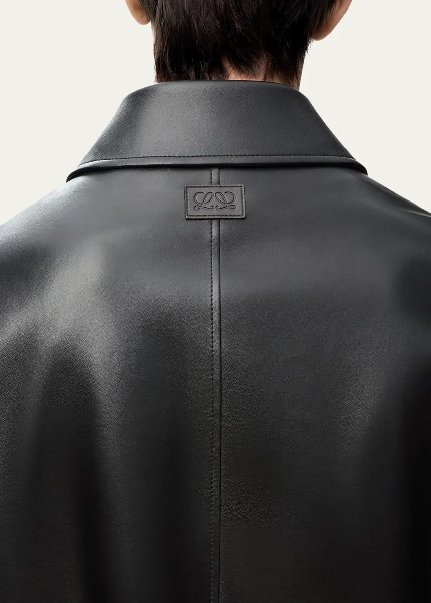 Loewe Men's Nappa Leather Zip-Up Jacket | Thumbnail 5 Loewe Men's Nappa Leather Zip-Up Jacket | Thumbnail 5