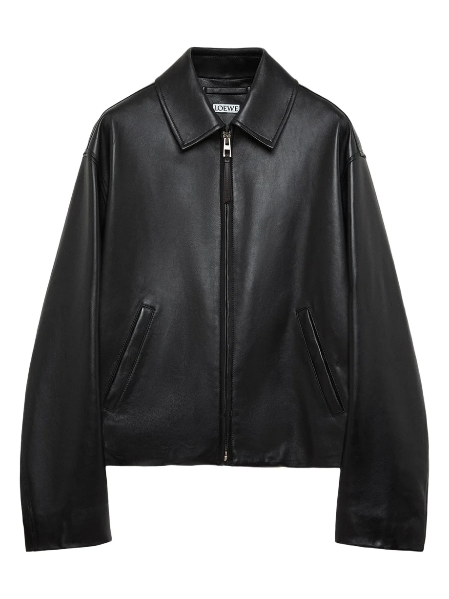 Loewe Men's Nappa Leather Zip-Up Jacket