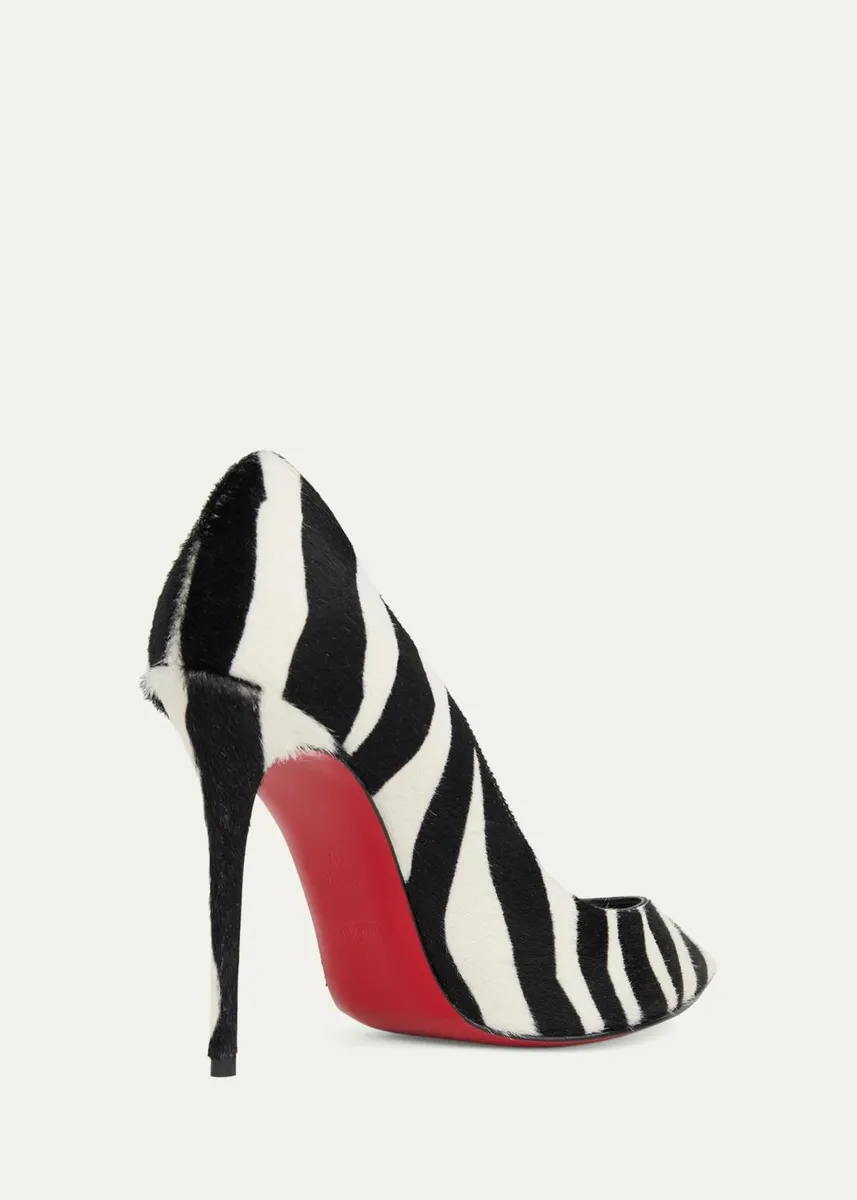 Christian Louboutin 100mm La Pigalle Zebra Calf Hair Pumps | Thumbnail 2 Christian Louboutin 100mm La Pigalle Zebra Calf Hair Pumps | Thumbnail 2