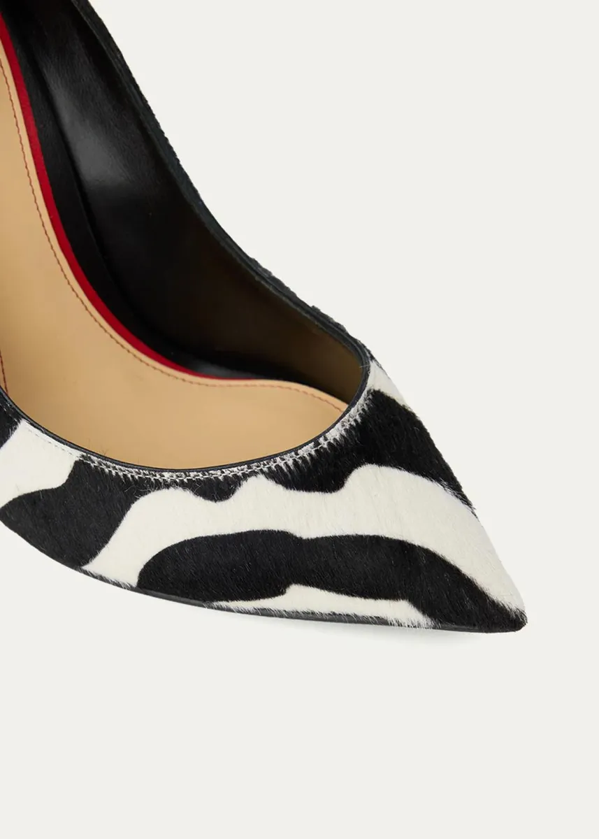 Christian Louboutin 100mm La Pigalle Zebra Calf Hair Pumps | Thumbnail 3 Christian Louboutin 100mm La Pigalle Zebra Calf Hair Pumps | Thumbnail 3