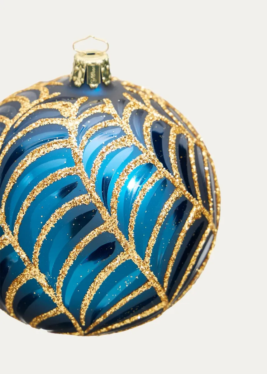 Bergdorf Goodman Textured Glass Sphere Ornament | Thumbnail 2 Bergdorf Goodman Textured Glass Sphere Ornament | Thumbnail 2