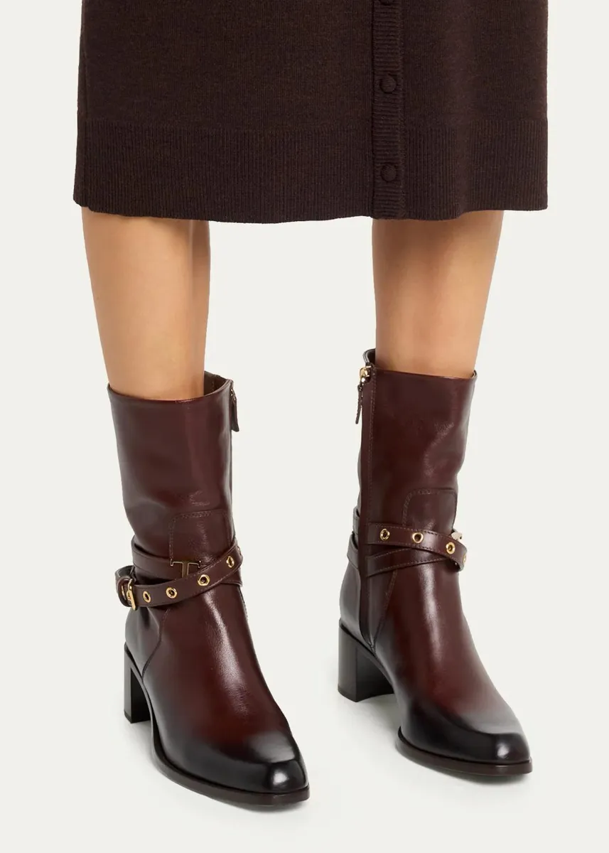 Tod's 60MM Leather Ankle Boots | Thumbnail 2 Tod's 60MM Leather Ankle Boots | Thumbnail 2