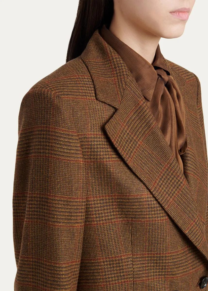 Kiton Prince of Wales Check Cashmere Double-Breasted Jacket | Thumbnail 5 Kiton Prince of Wales Check Cashmere Double-Breasted Jacket | Thumbnail 5