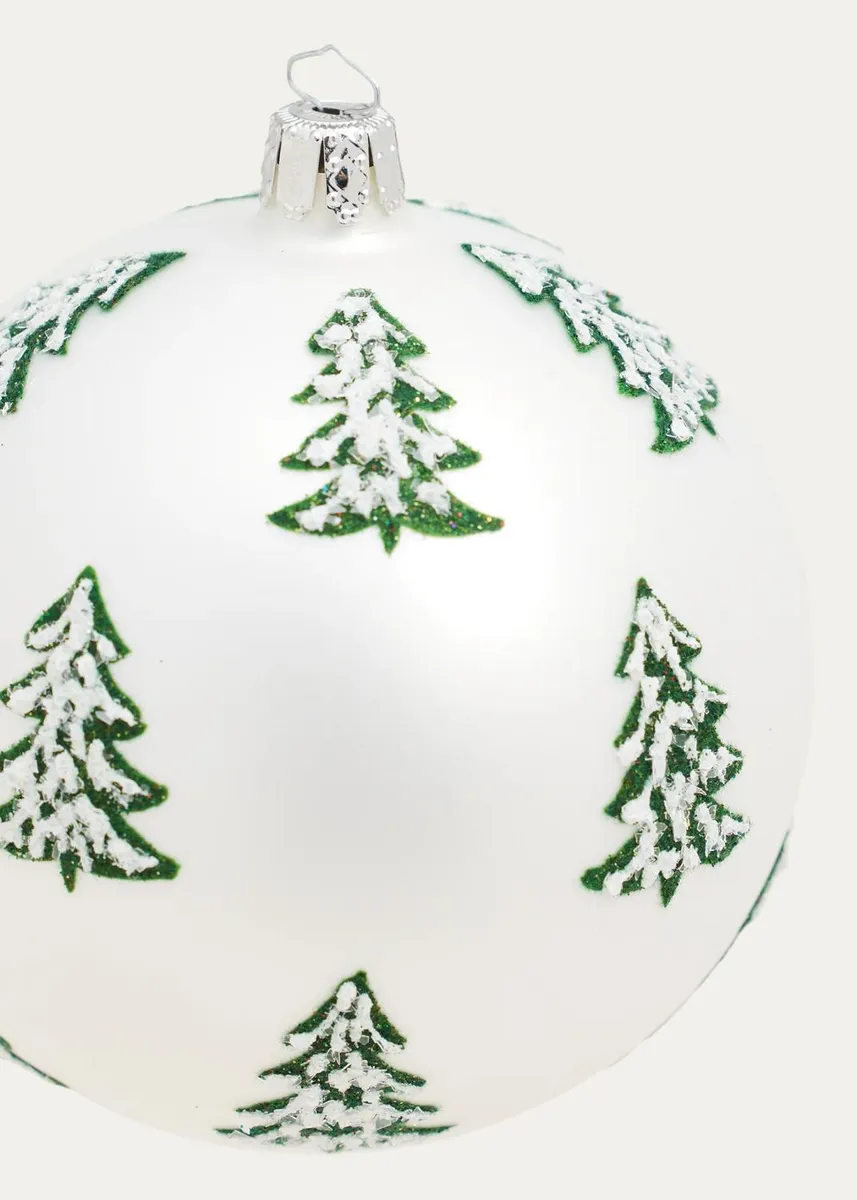Bergdorf Goodman Snowy Christmas Round Ornament | Thumbnail 2