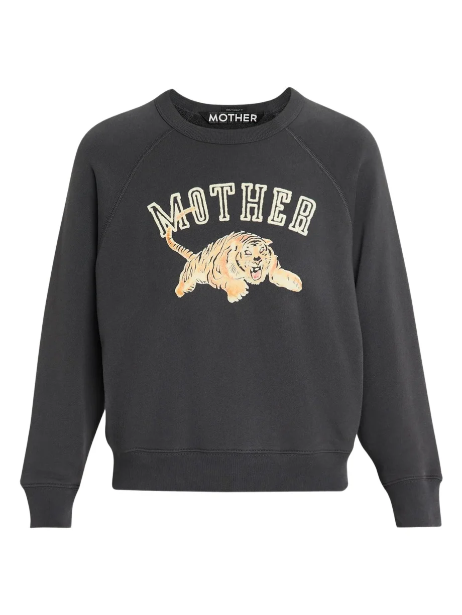 Mother The Concert Tiger Graphic Cotton Sweatshirt