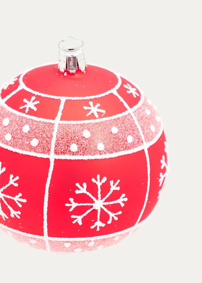 Bergdorf Goodman Snowflake Glass Ornament | Thumbnail 2
